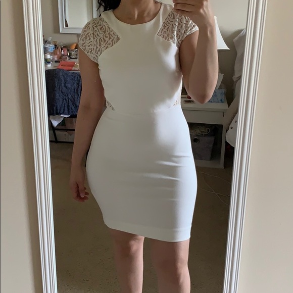 zara white bodycon dress